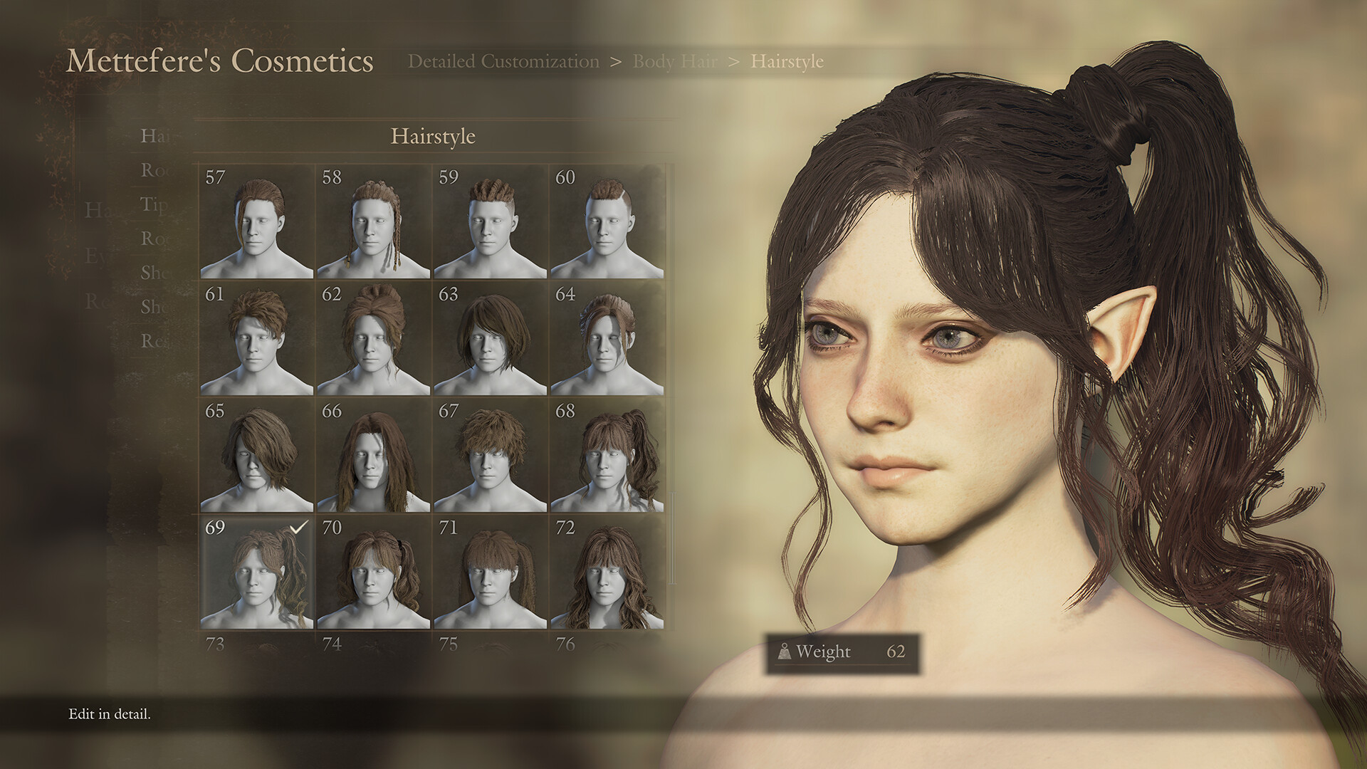 Offizieller Steam-Store-Screenshot von Dragon’s Dogma 2: Dark Arisen mit der Oberfläche zur Frisurenanpassung.
